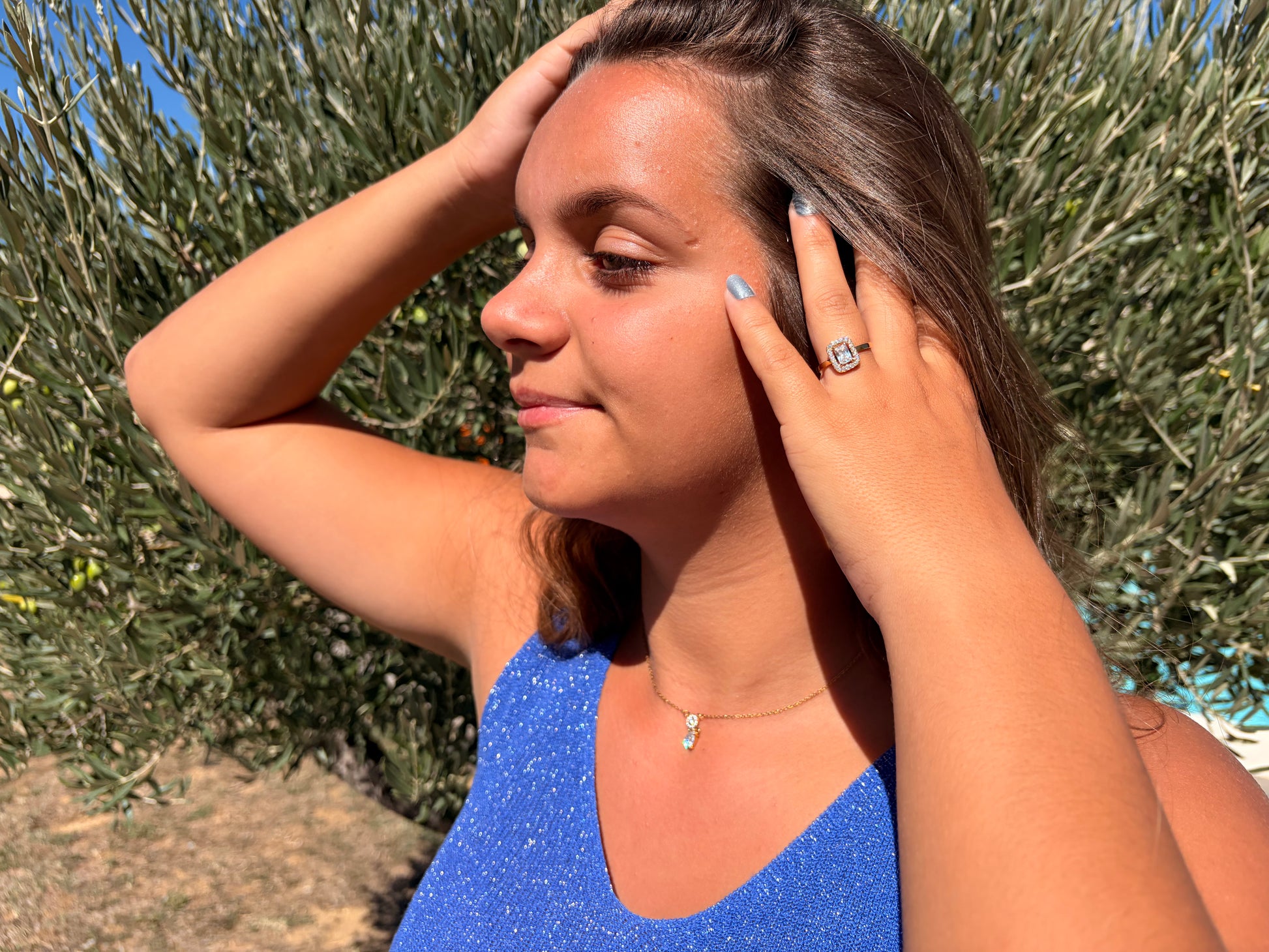 BAGUE DARCY - Zirconium Carré Doré