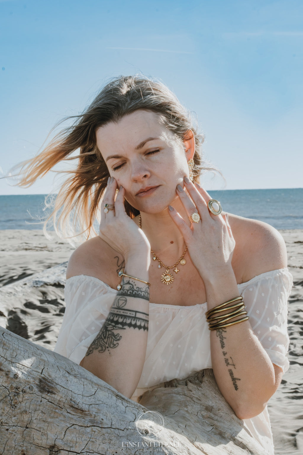 bague ajustable pierre de Lune pierre naturelle
