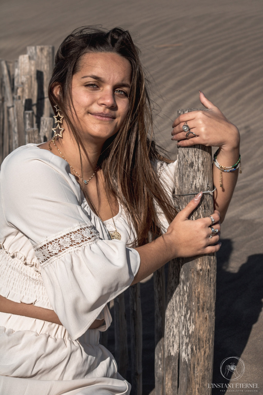 Boucles d'oreilles THAIS Étoiles Strass Acier Inoxydable Doré | Or et Ame Bijoux