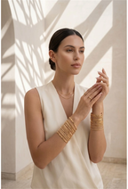 LILOU – Bracelet élastique en acier inoxydable