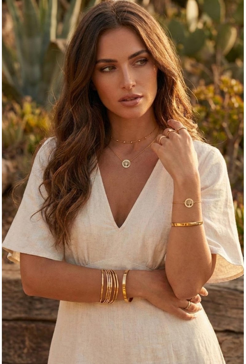 Bracelet Lindi — Arbre de Vie Doré Minimaliste