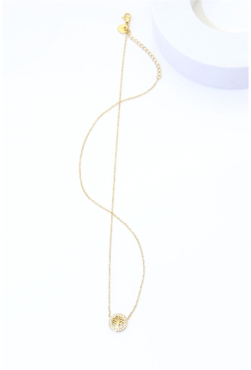 Collier Lindi — Arbre de Vie Doré Minimaliste