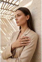 LISA – Bague alliance ajustable dorée et zirconiums