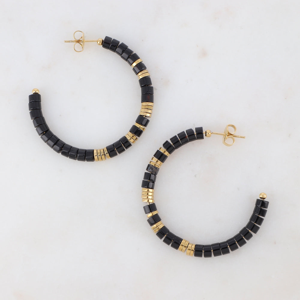 Boucles d'oreilles Créoles Amalia – Pierres Naturelles