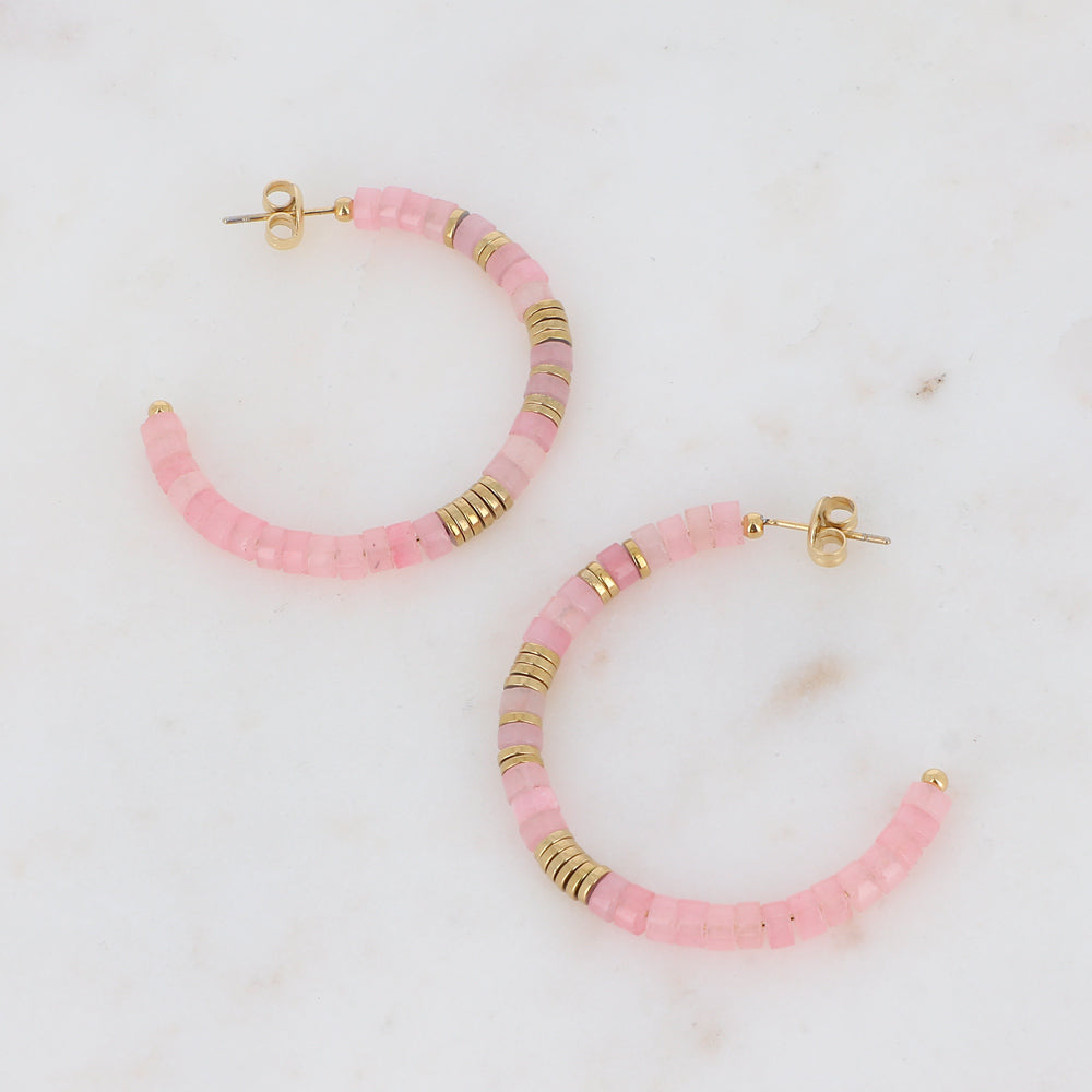 Boucles d'oreilles Créoles Amalia – Pierres Naturelles
