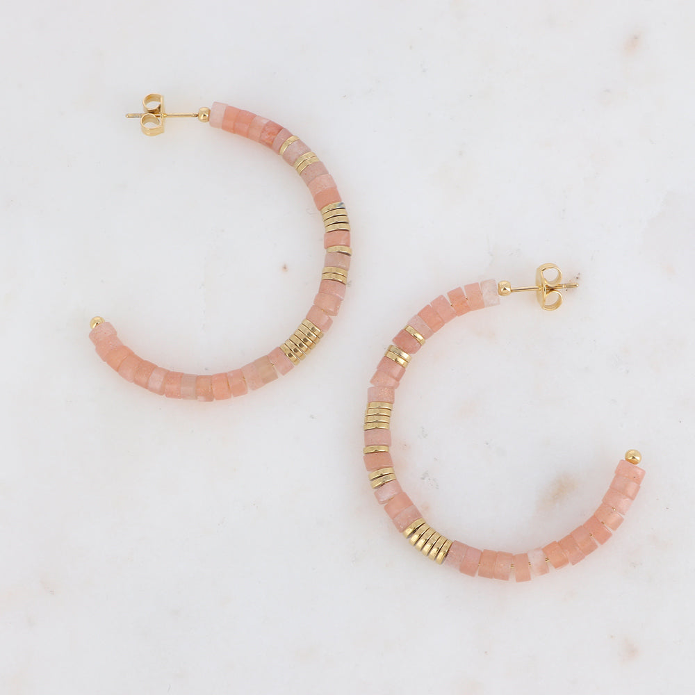 Boucles d'oreilles Créoles Amalia – Pierres Naturelles