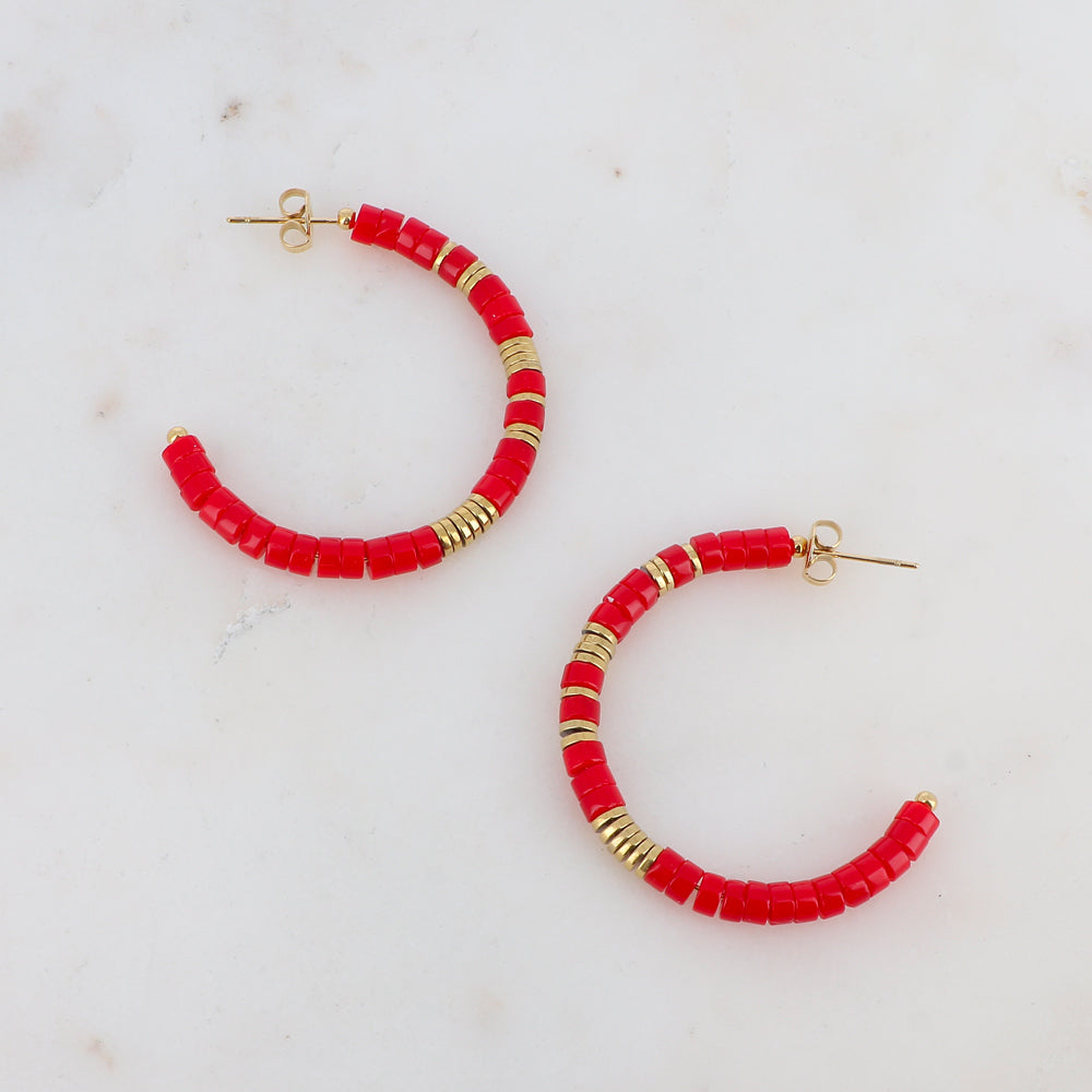 Boucles d'oreilles Créoles Amalia – Pierres Naturelles