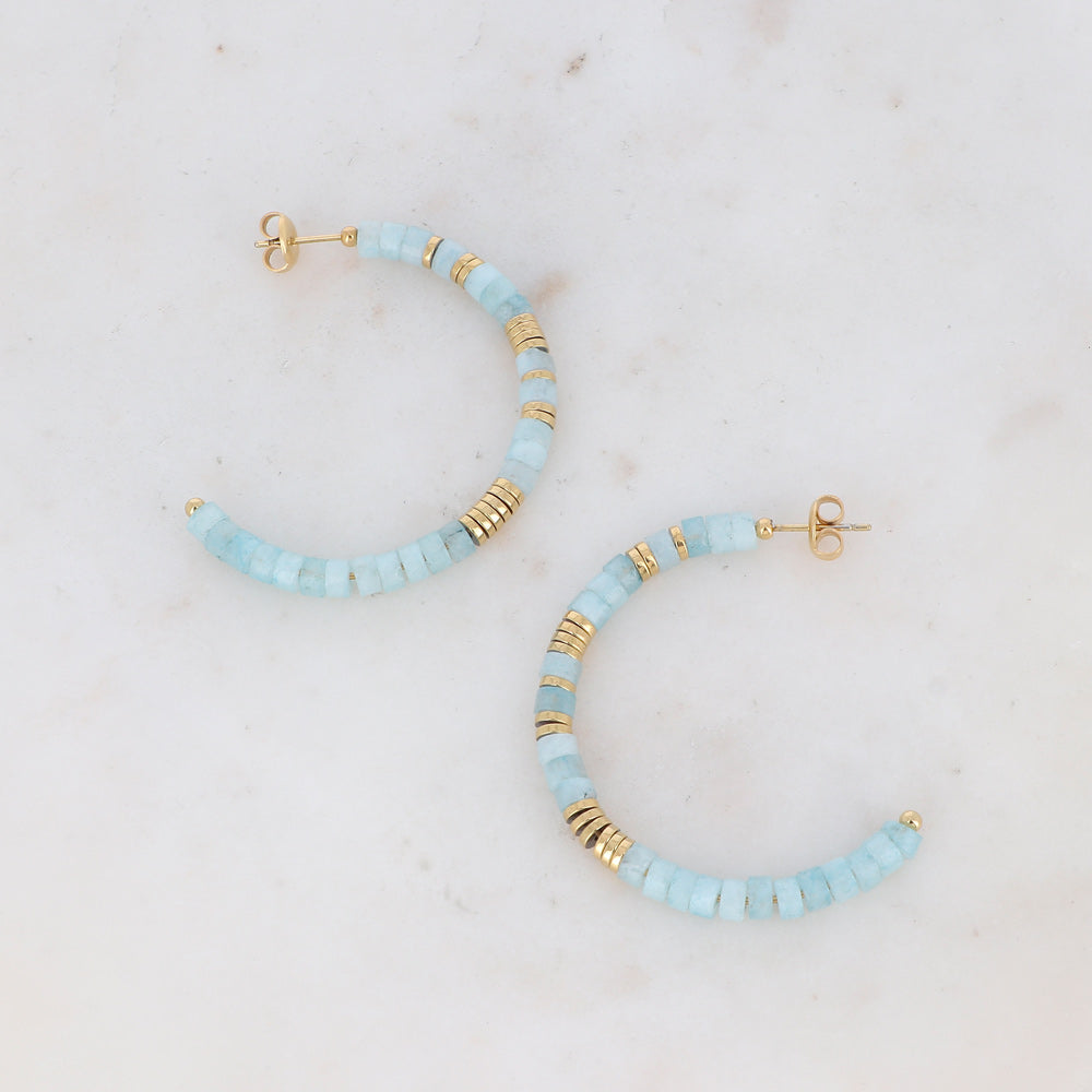 Boucles d'oreilles Créoles Amalia – Pierres Naturelles