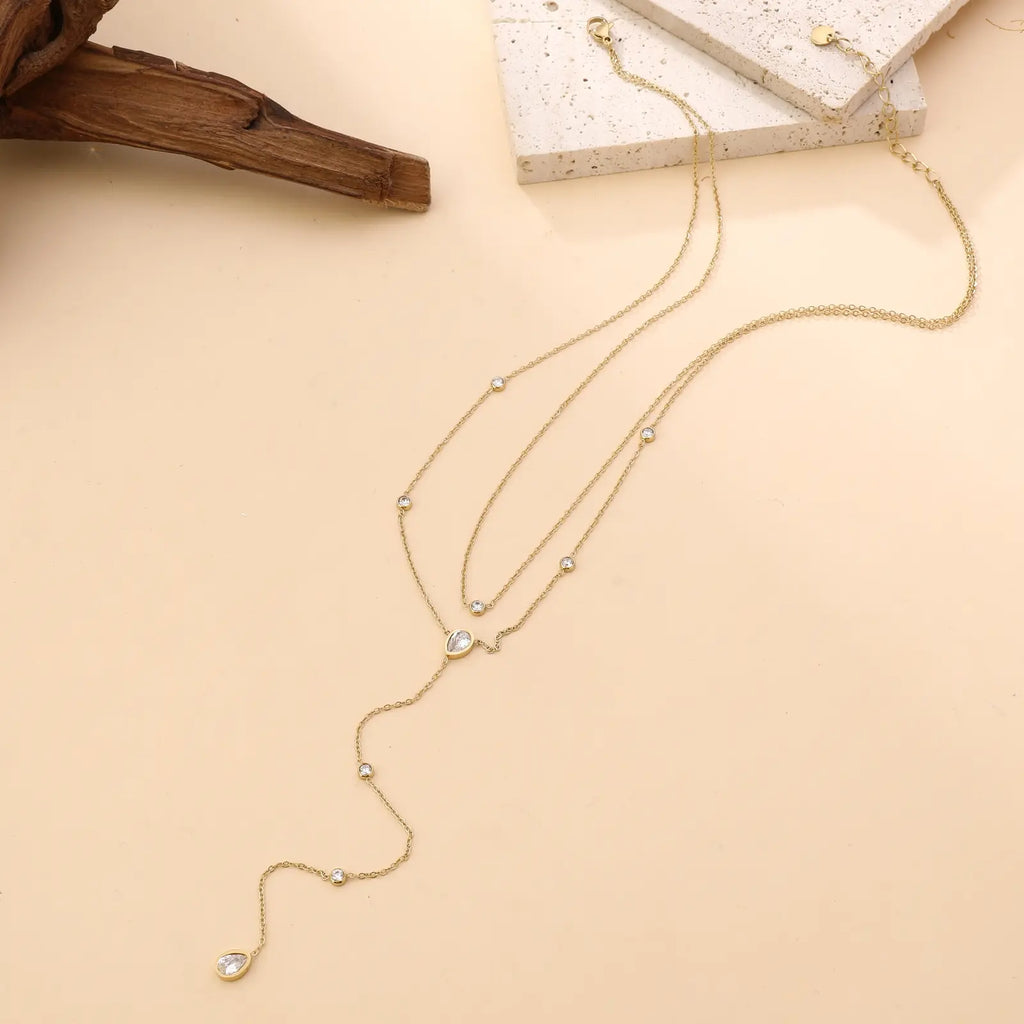 Collier Mila - Double Rang Doré - Acier Inoxydable | Or et Âme Bijoux