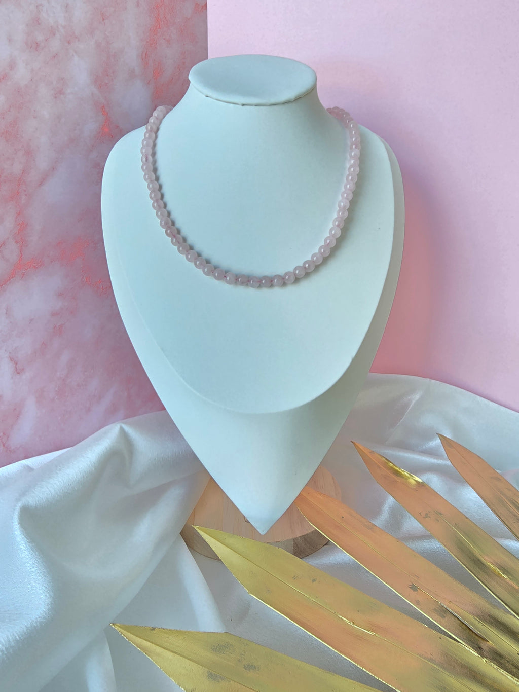 Collier en Quartz rose