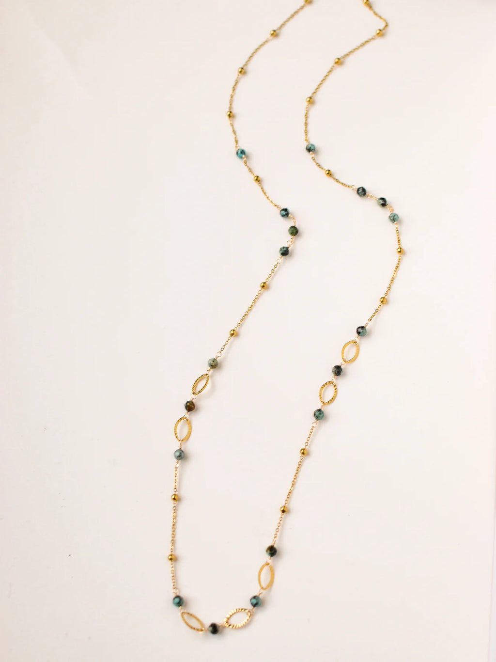 Collier SHANA - Turquoise Africaine ou Perle d'Eau Douce - Sérénité & Élégance