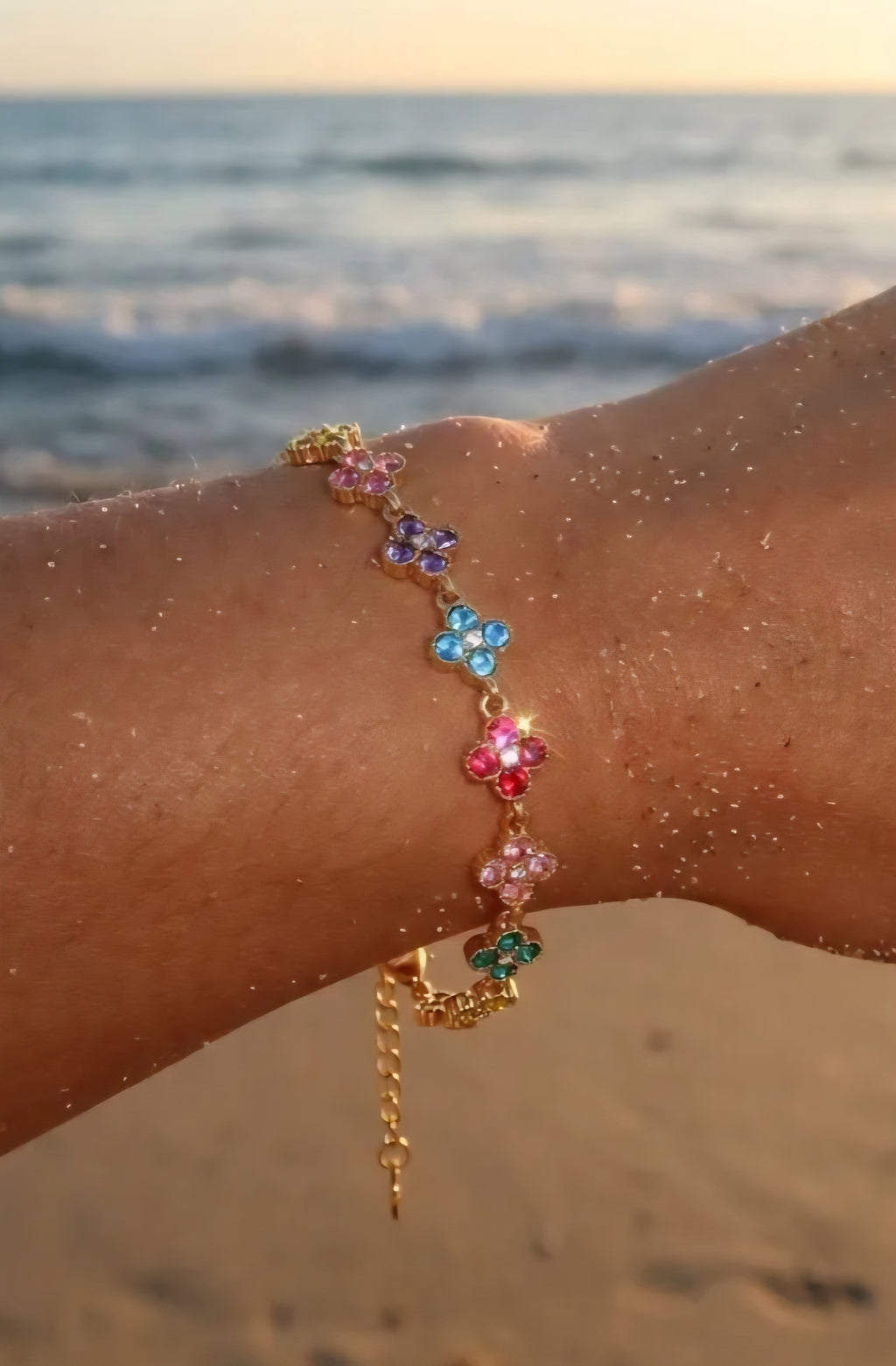 Bracelet  PALAS Trèfle Porte-Bonheur - Acier Inoxydable & Cristaux