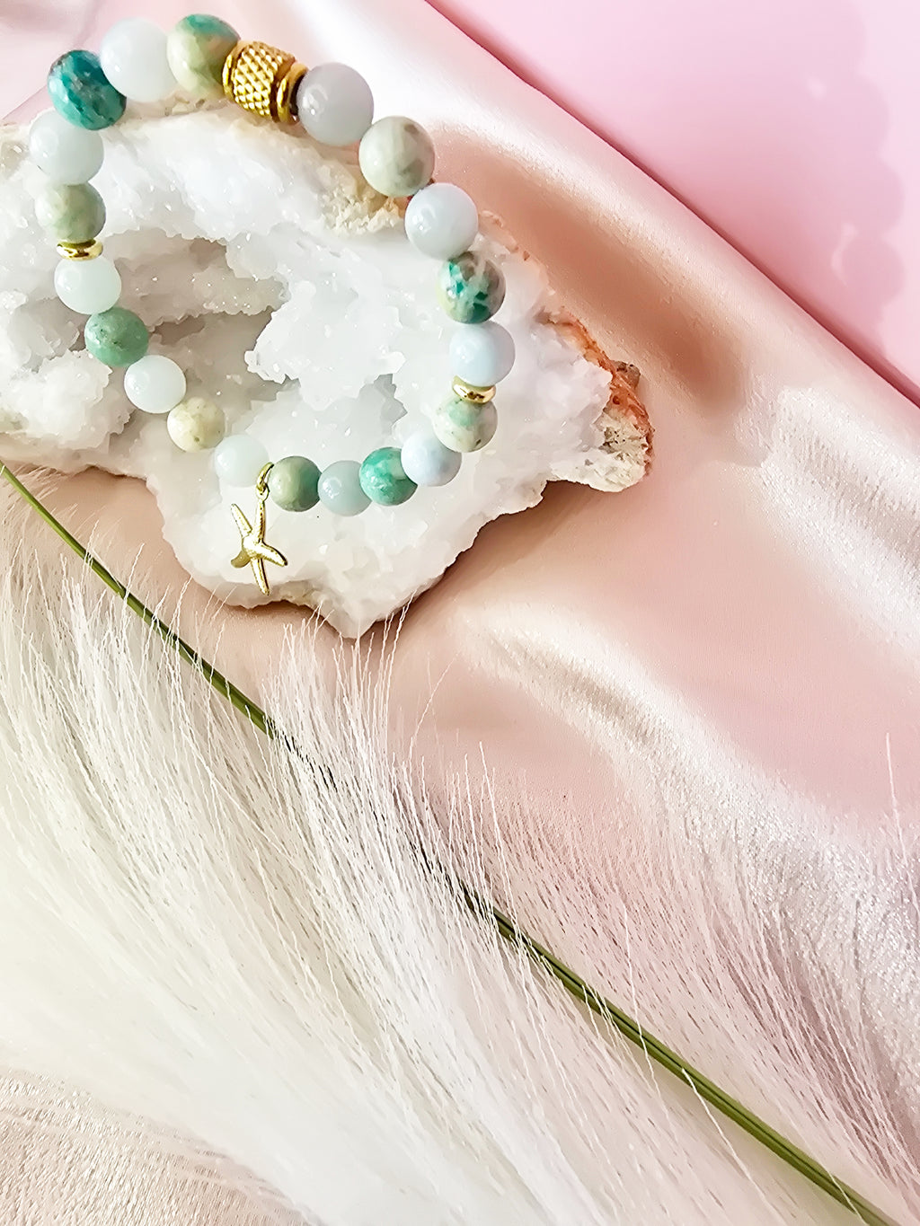 Souffle d'azur : Aigue-marine et turquoize