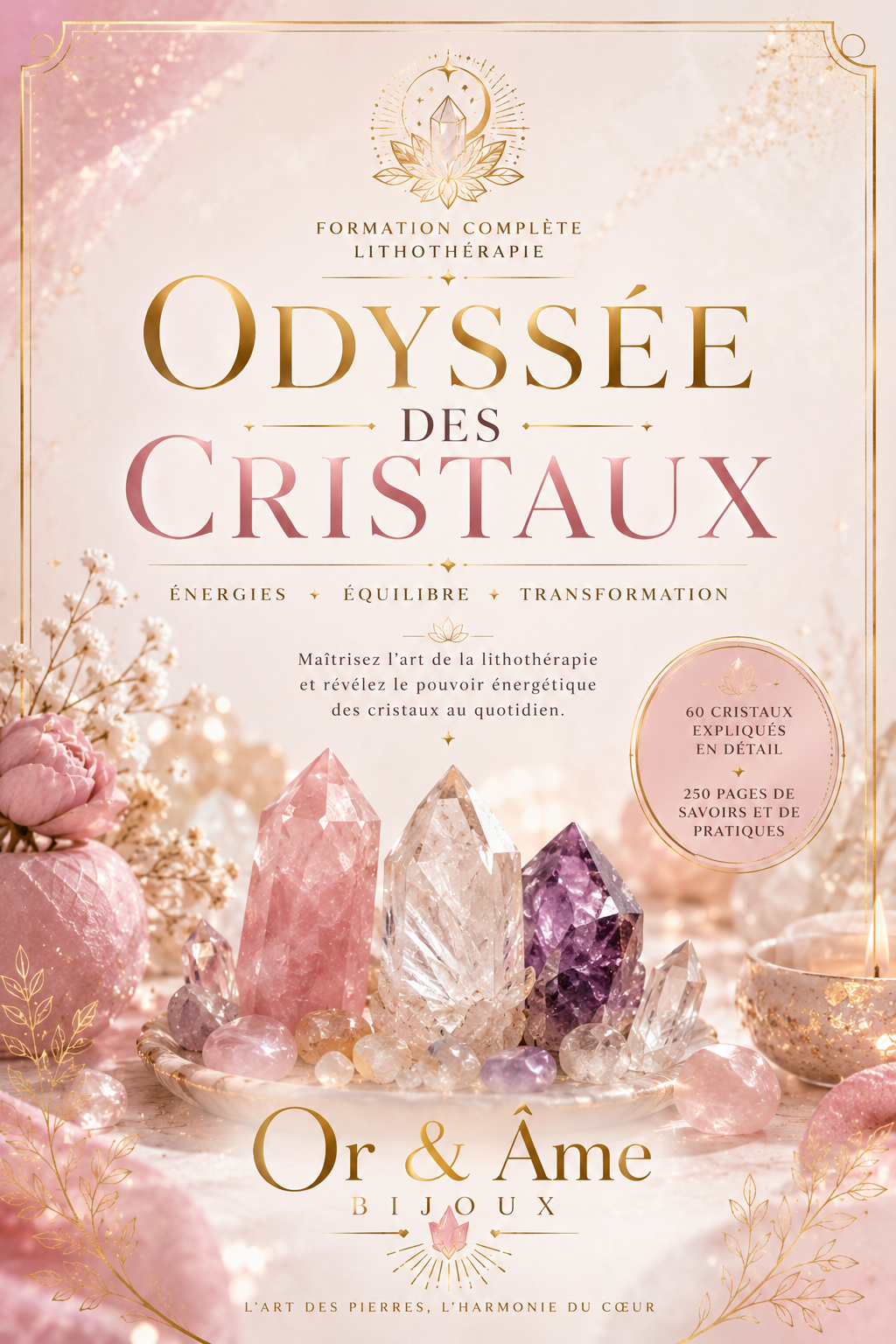 L'Odyssée des Cristaux – Formation Complète en Lithothérapie | Ebook & PDF