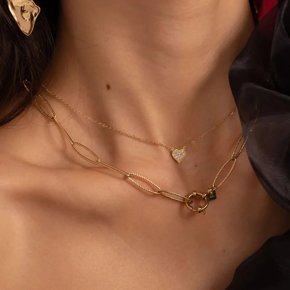 Collier Carla • Chaîne à Mailles Ovales & Mousqueton
