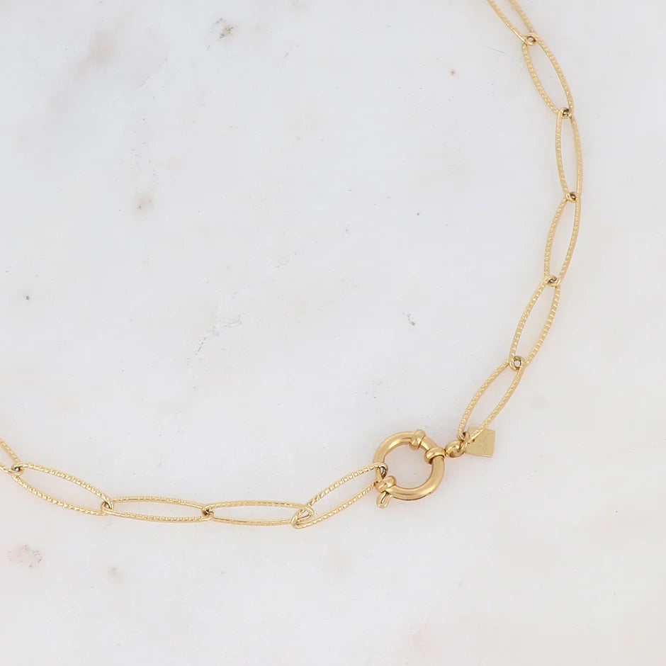 Collier Carla • Chaîne à Mailles Ovales & Mousqueton
