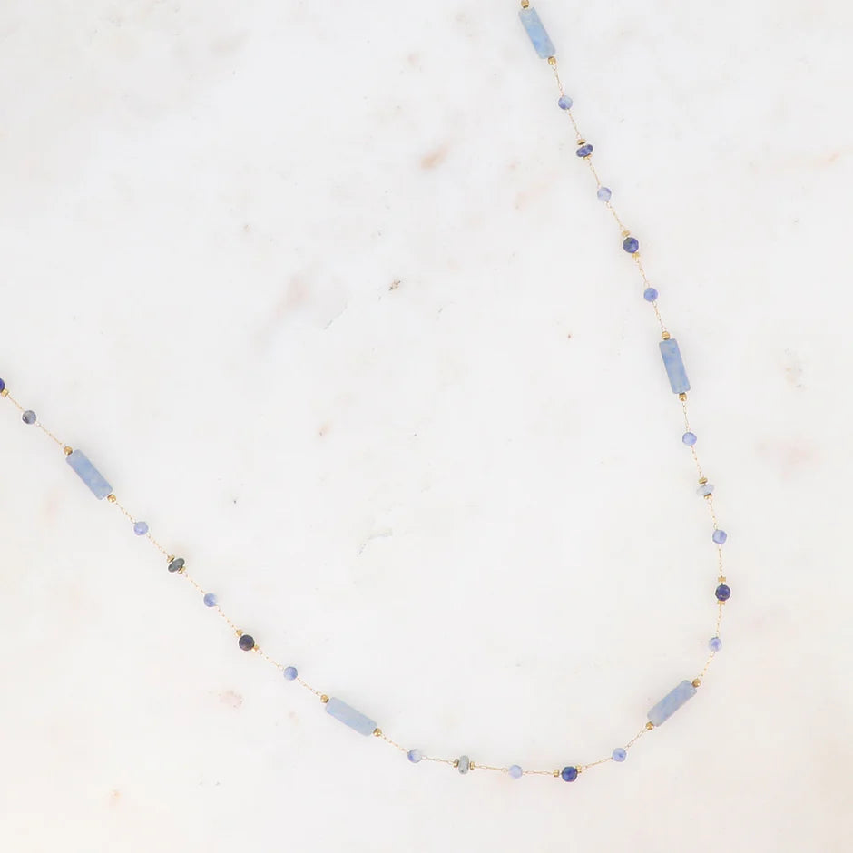 Sautoir LÉNIS Pierres Naturelles Acier Inoxydable Doré | Or et Âme Bijoux