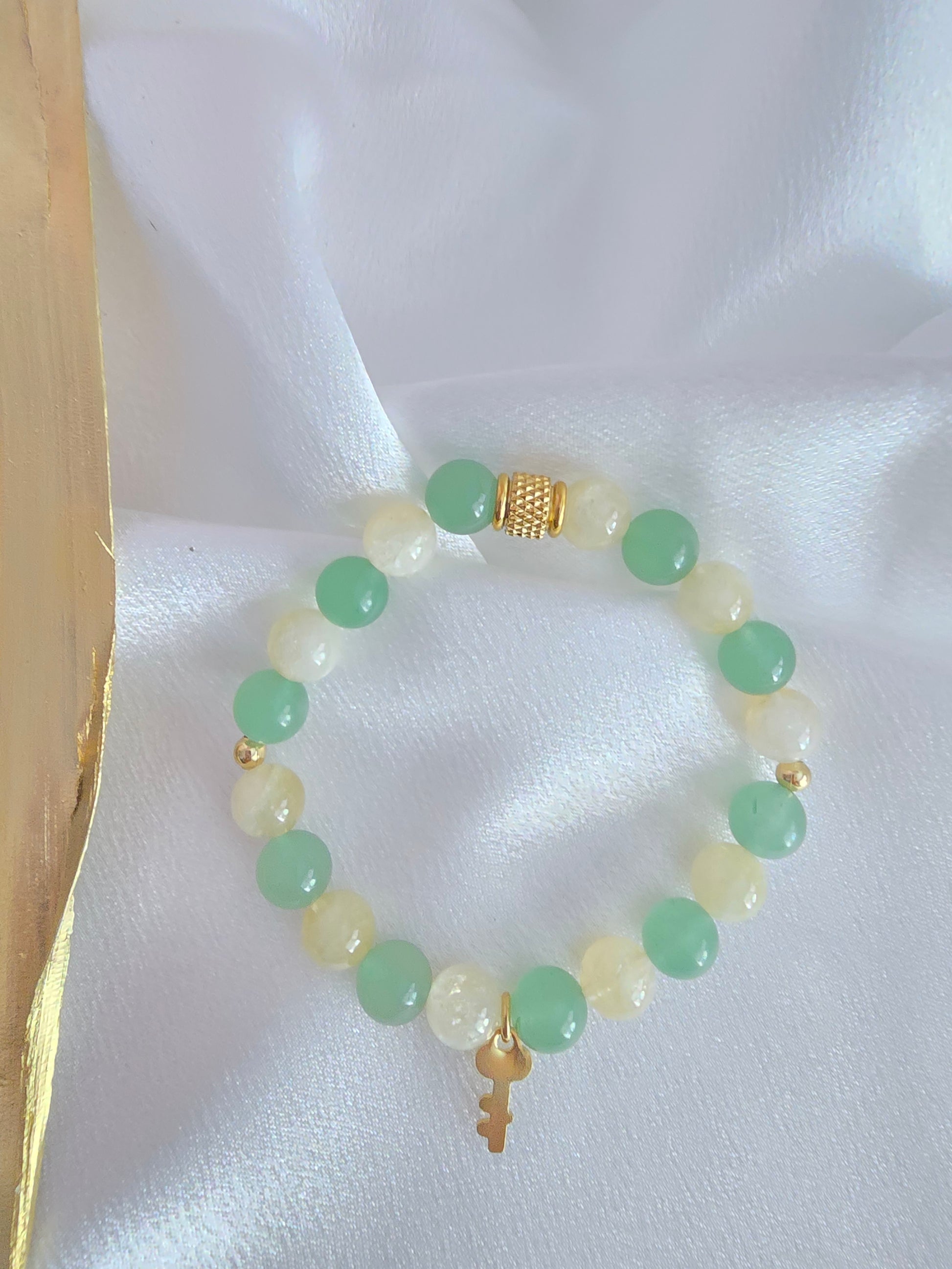 Clé d'abondance : Citrine et aventurine