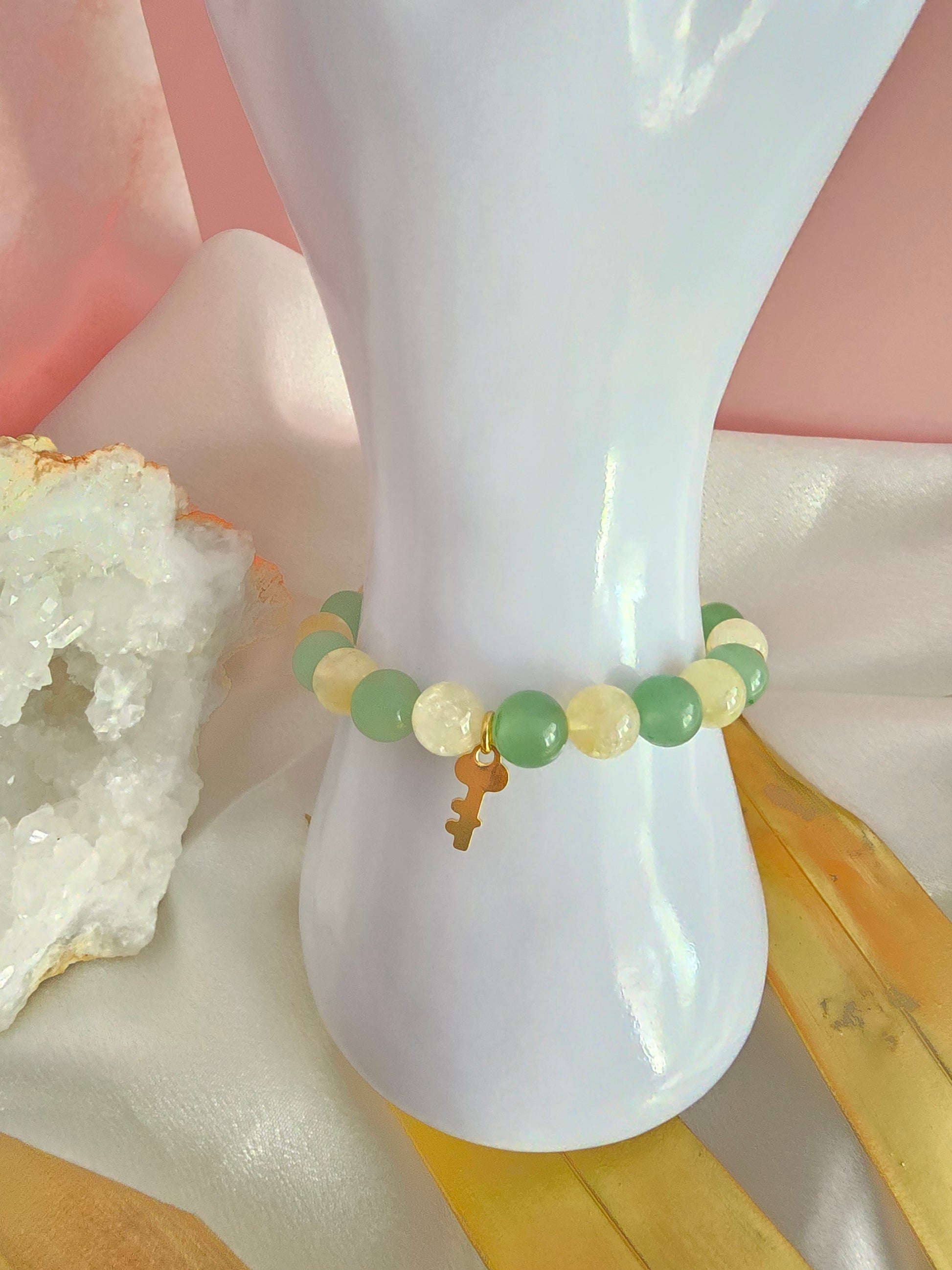 Clé d'abondance : Citrine et aventurine