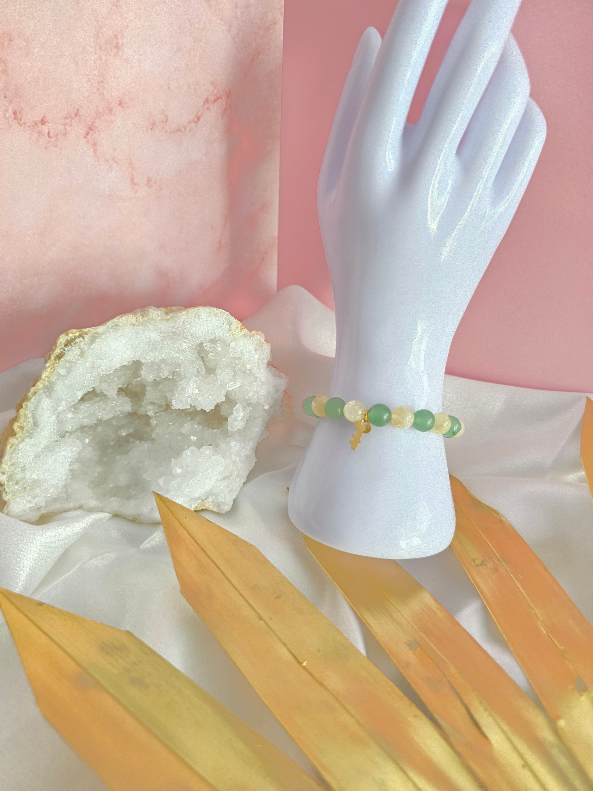 Clé d'abondance : Citrine et aventurine