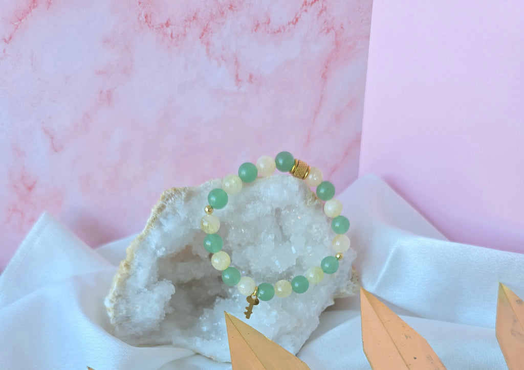 Clé d'abondance : Citrine et aventurine