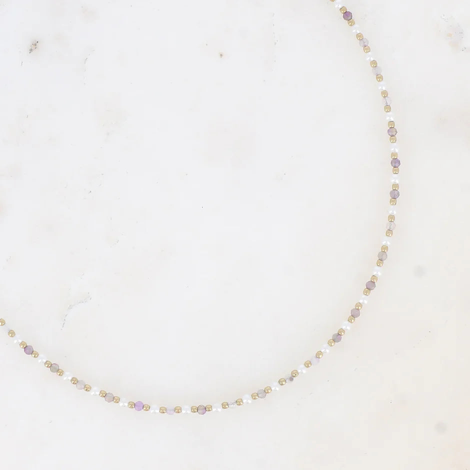 Collier Eden – Ras de Cou Perles & Pierres Naturelles