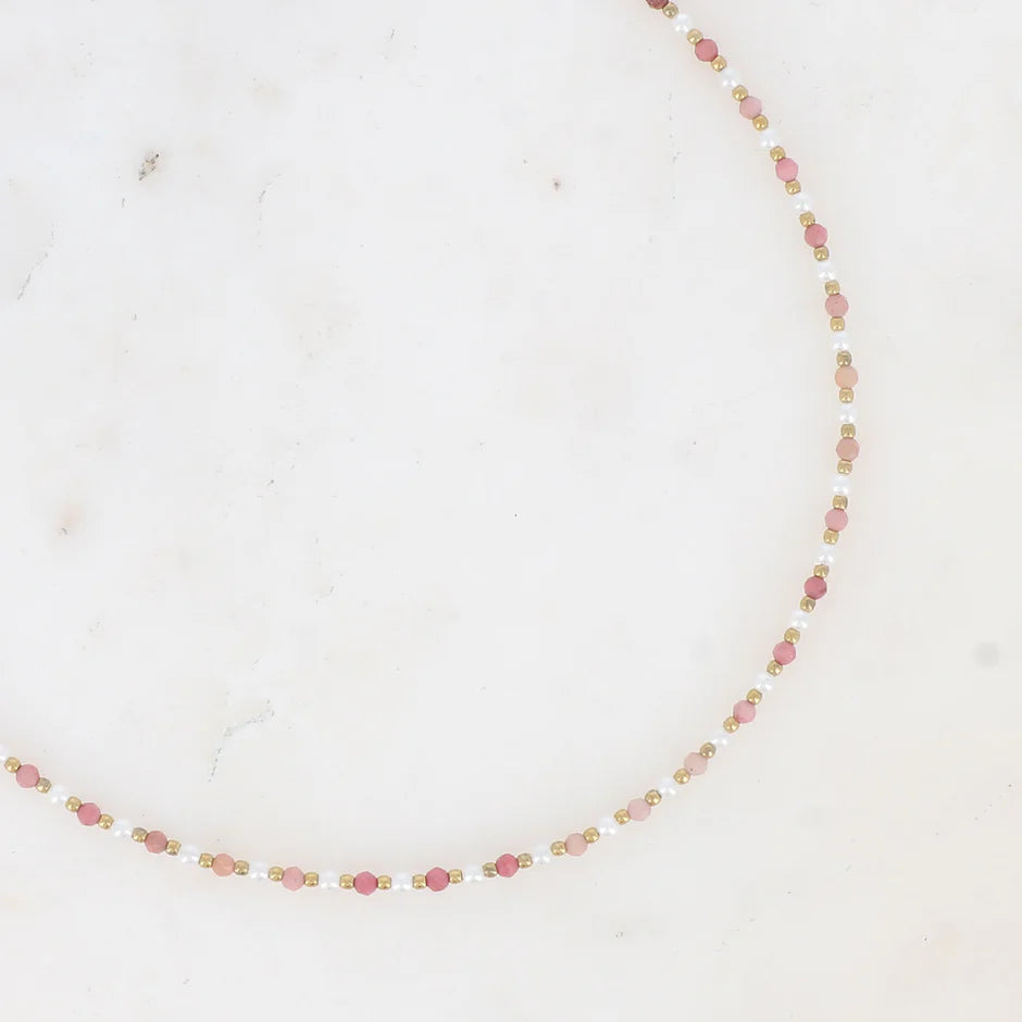 Collier Eden – Ras de Cou Perles & Pierres Naturelles