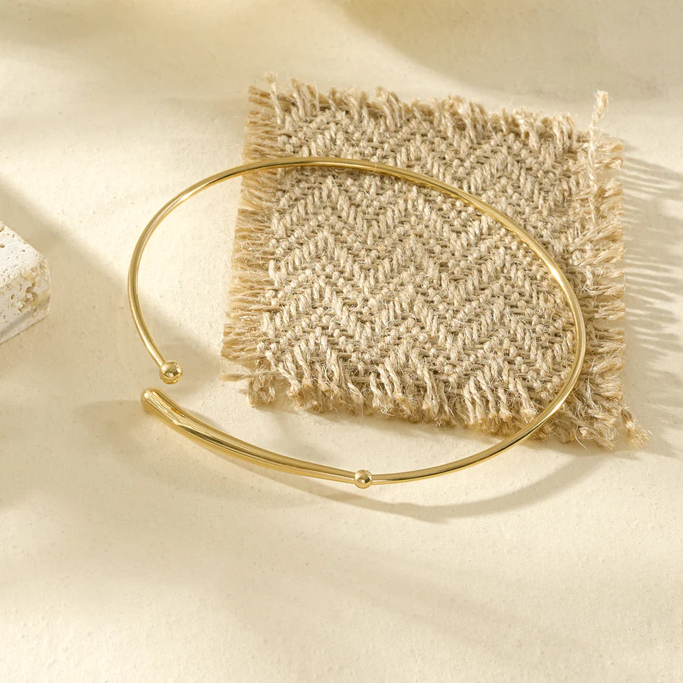 Emael - Bracelet de Bras Ouvert - Inspiration Goutte de Pluie - Ajustable