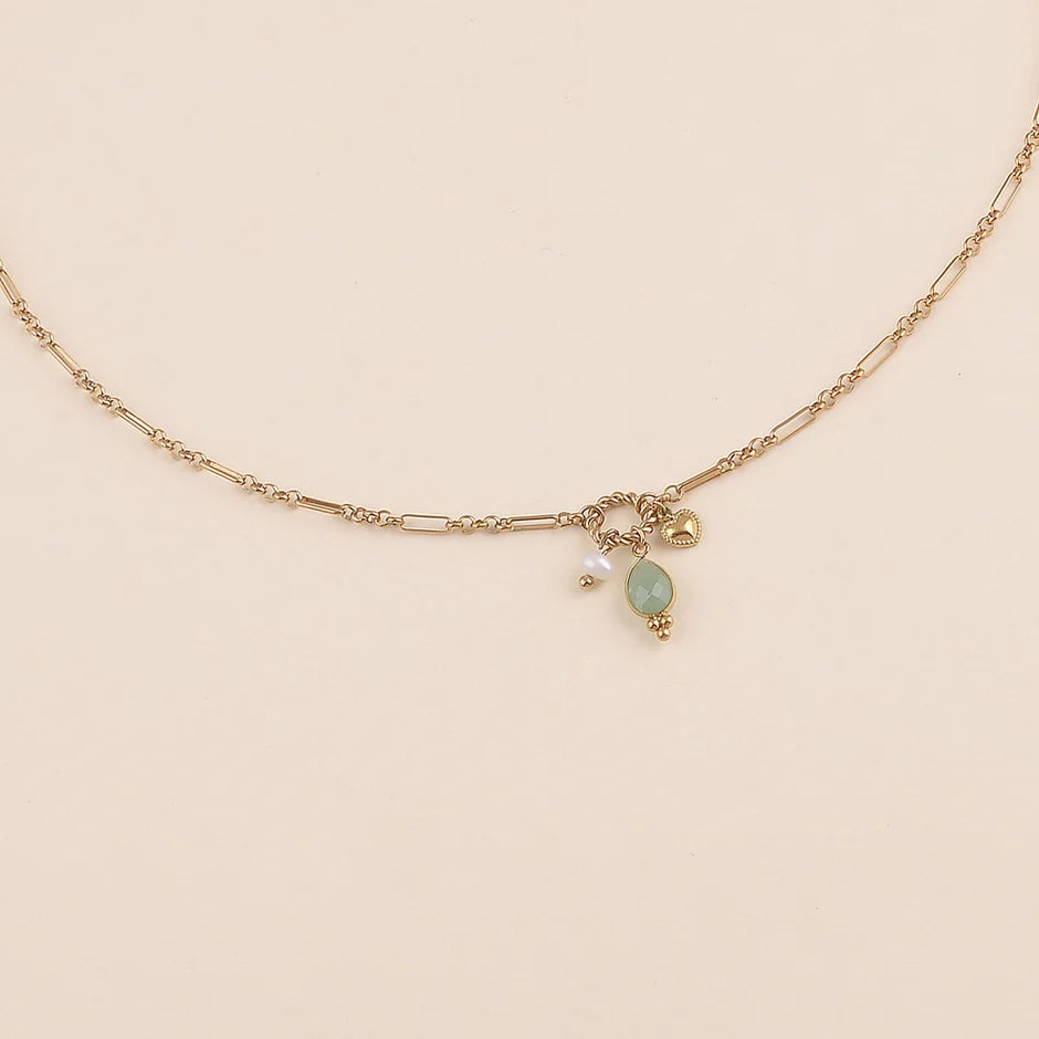 Collier Kali – Collier Y Pierre Naturelle & Cœur