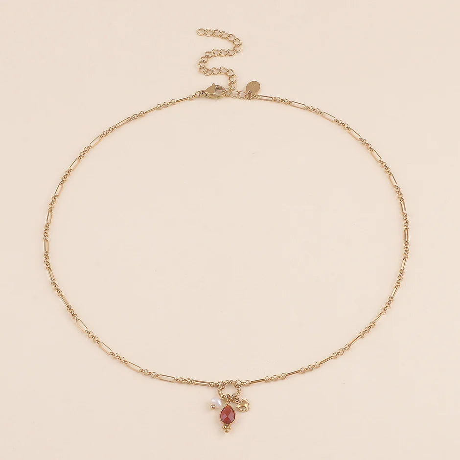 Collier Kali – Collier Y Pierre Naturelle & Cœur