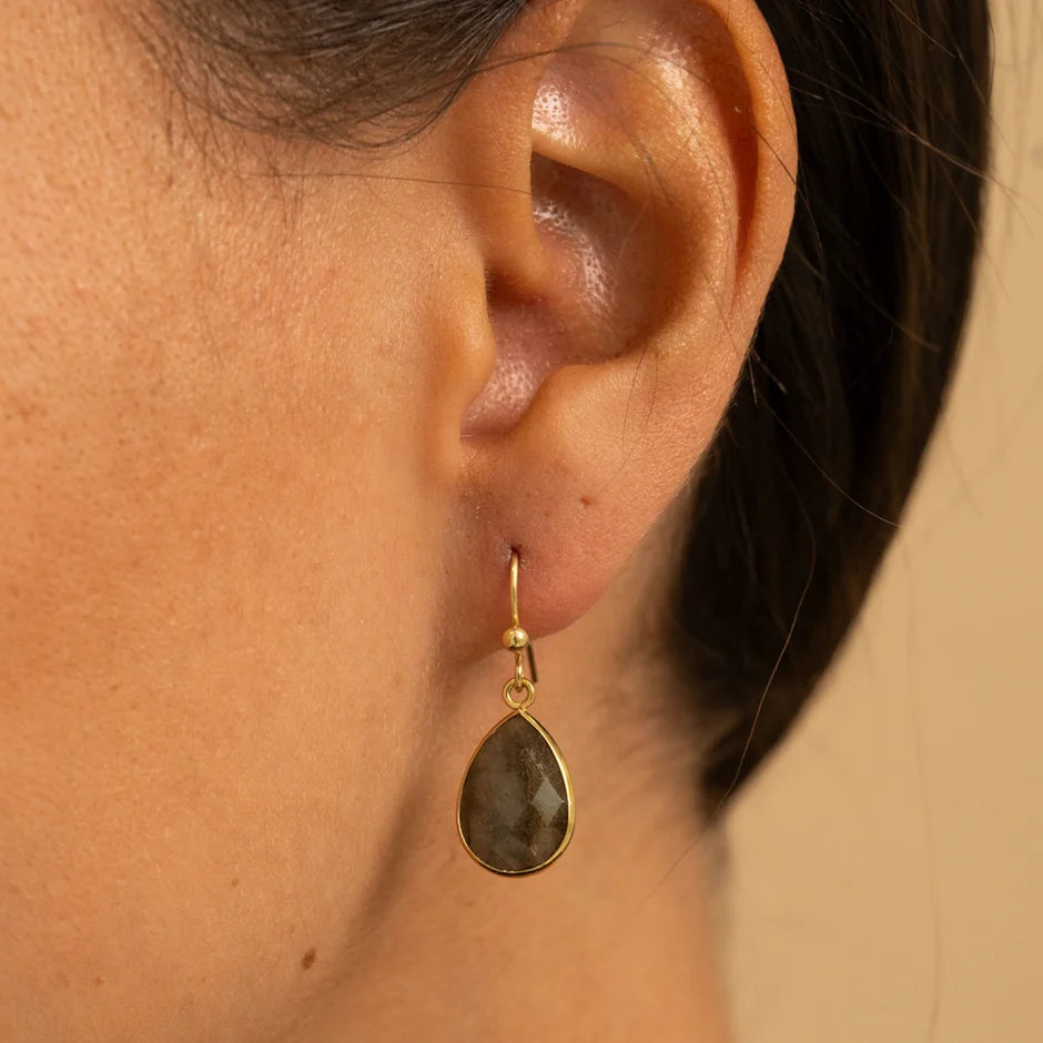Boucles d’oreilles NOÉLYS – Gouttes en pierres naturelles