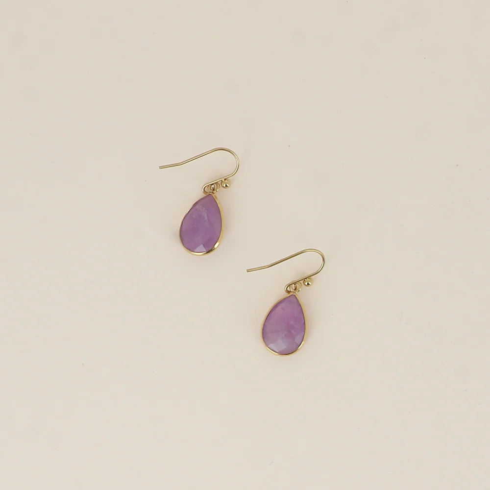 Boucles d’oreilles NOÉLYS – Gouttes en pierres naturelles