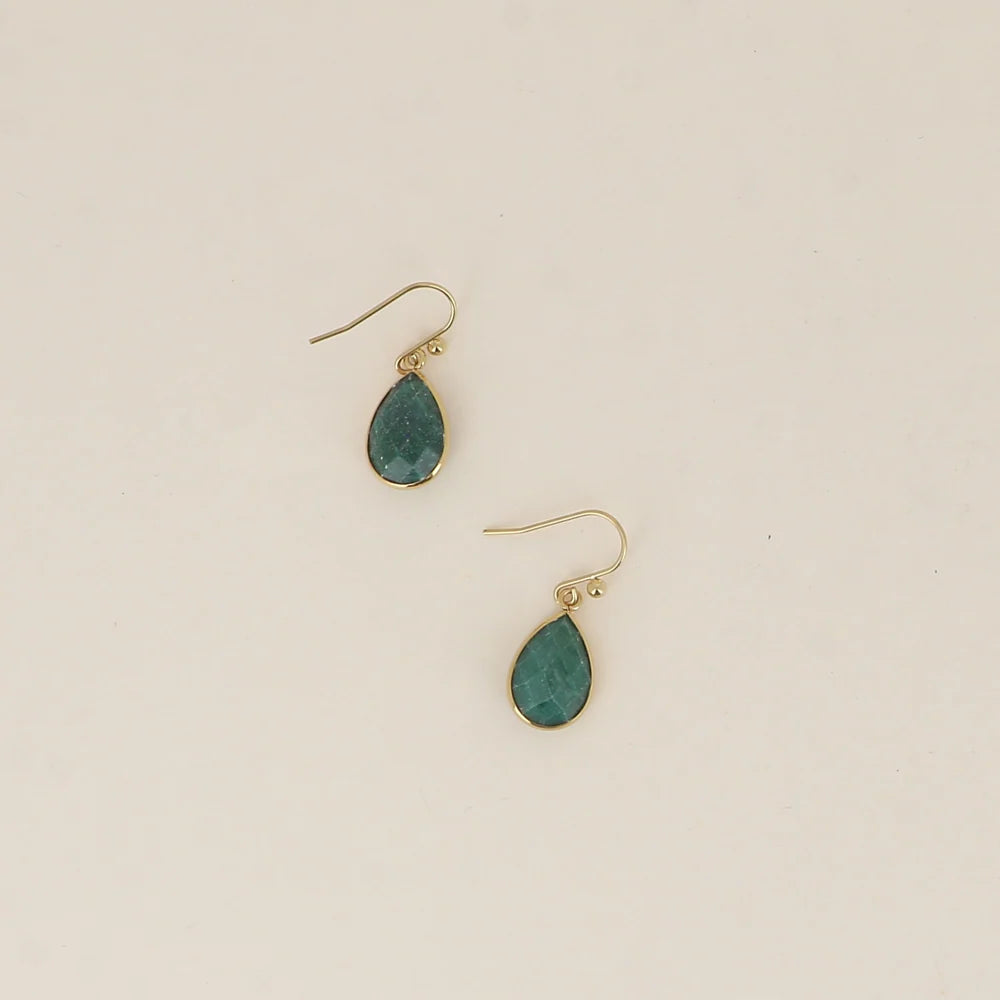 Boucles d’oreilles NOÉLYS – Gouttes en pierres naturelles