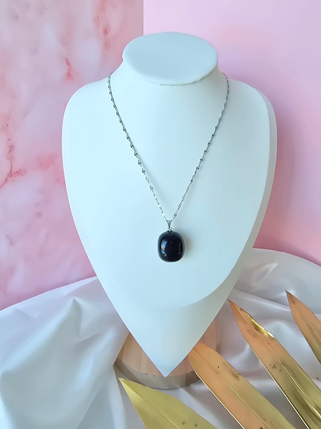 Colier Obsidienne noire