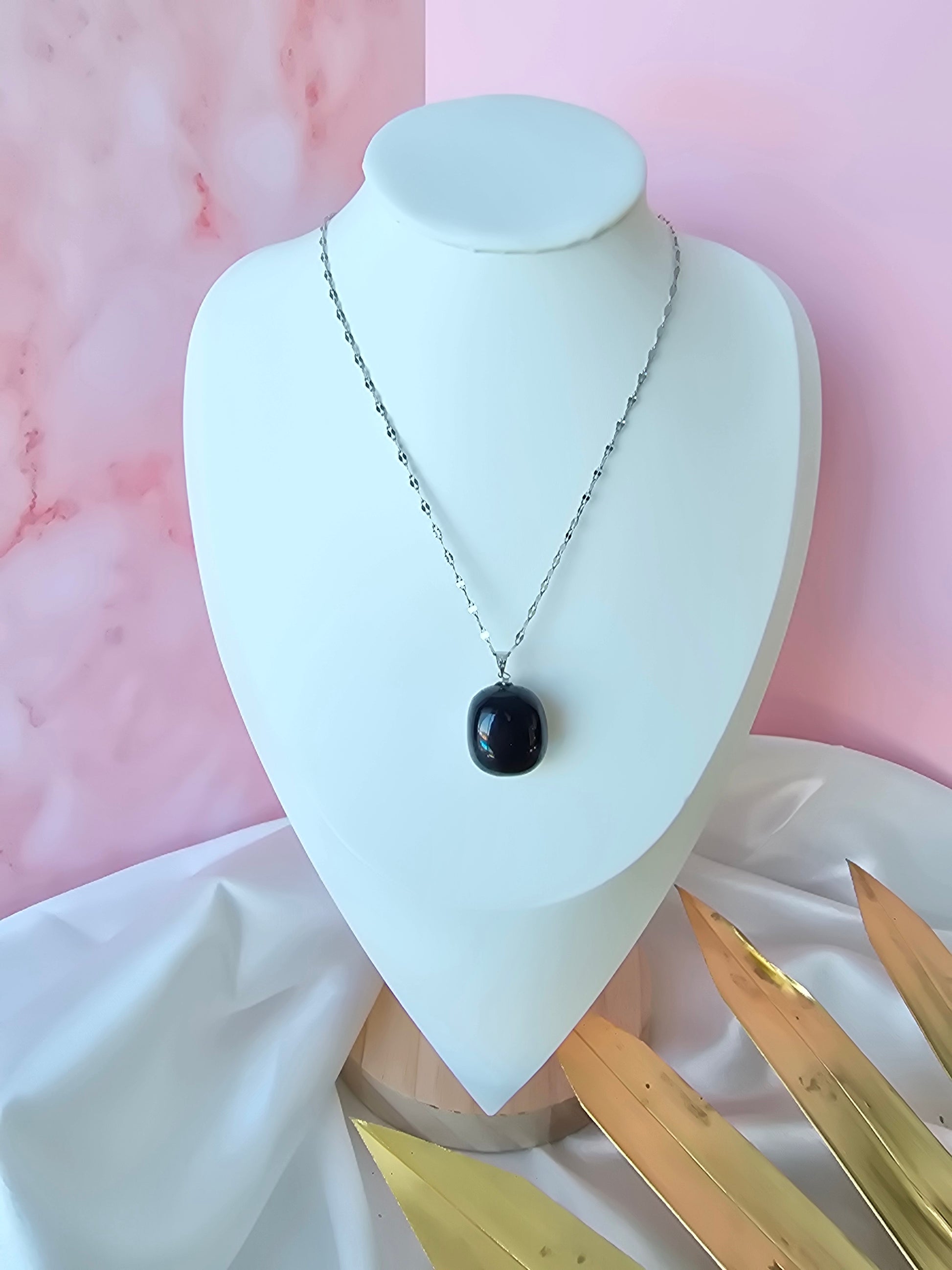 Colier Obsidienne noire