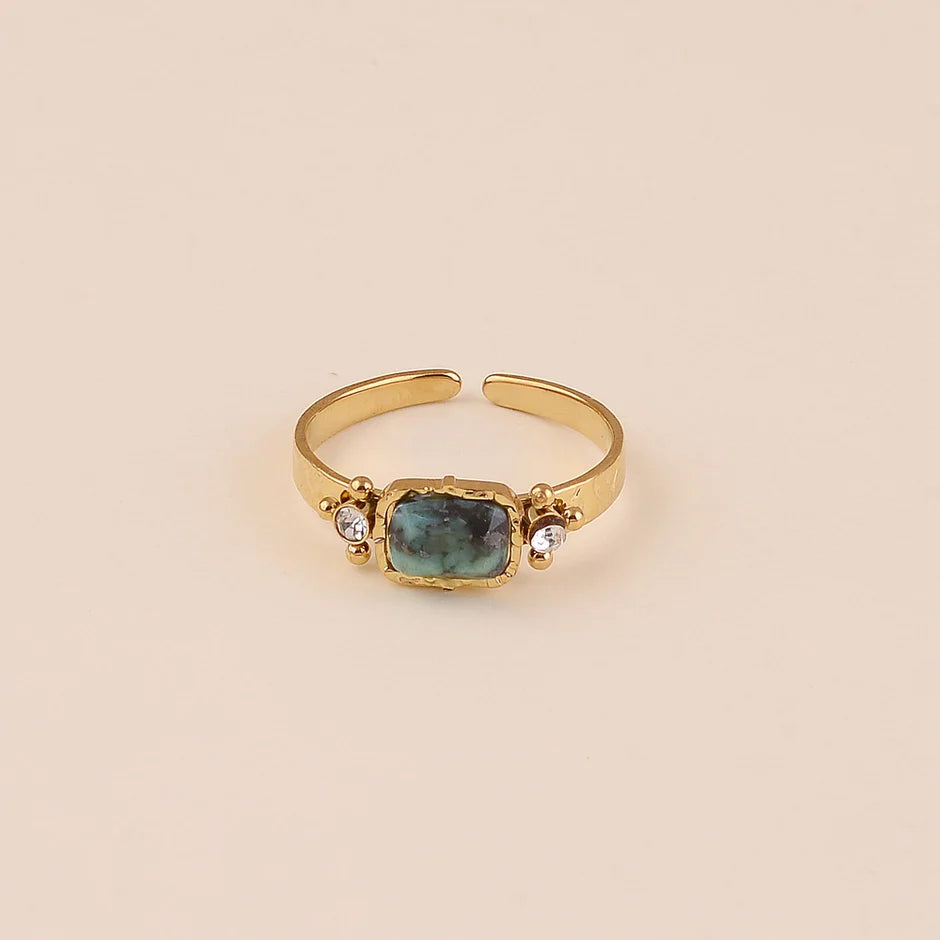Bague ORELYS – Pierre naturelle et zircons