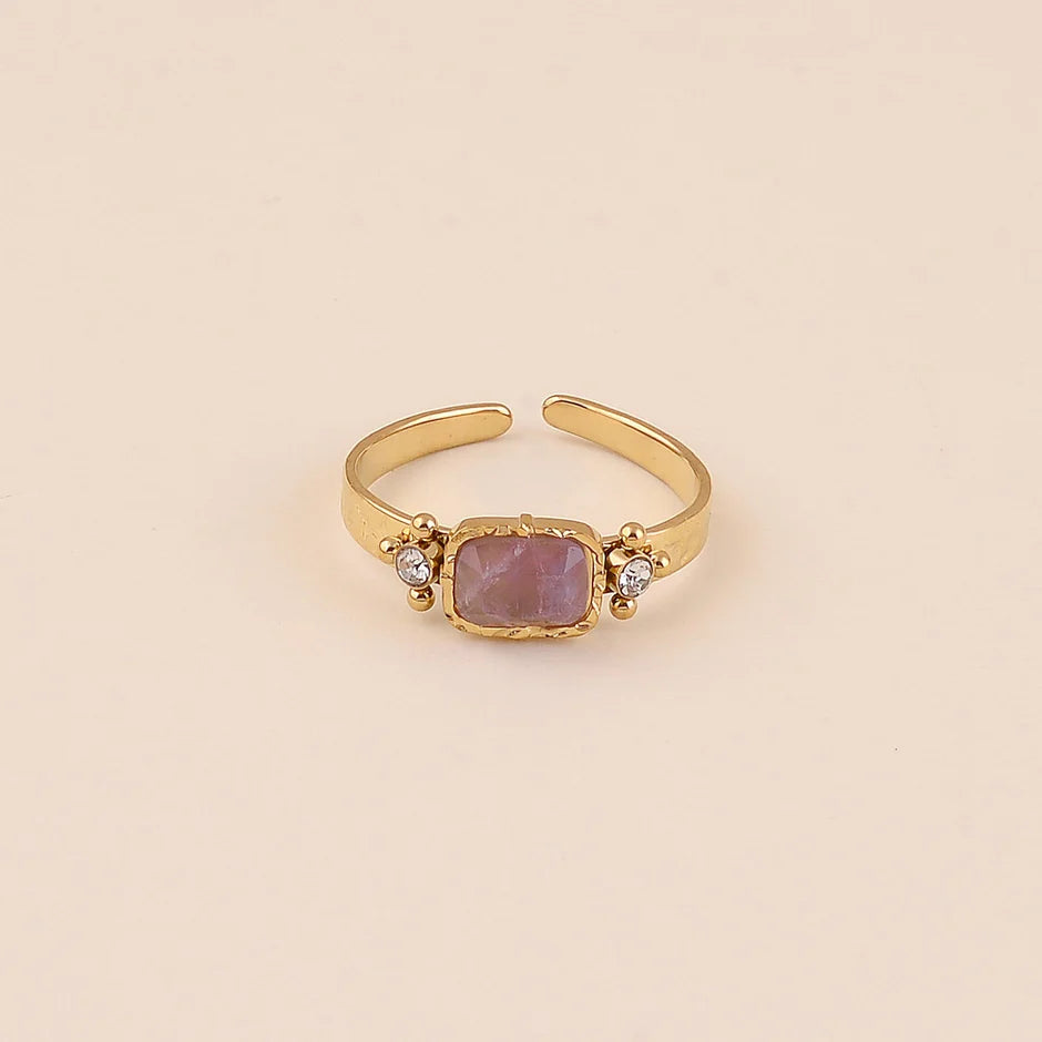 Bague ORELYS – Pierre naturelle et zircons