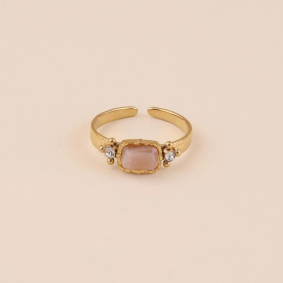 Bague ORELYS – Pierre naturelle et zircons