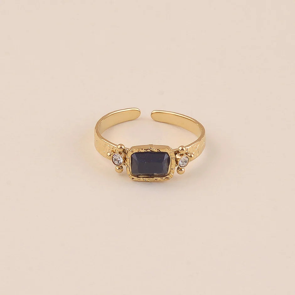 Bague ORELYS – Pierre naturelle et zircons