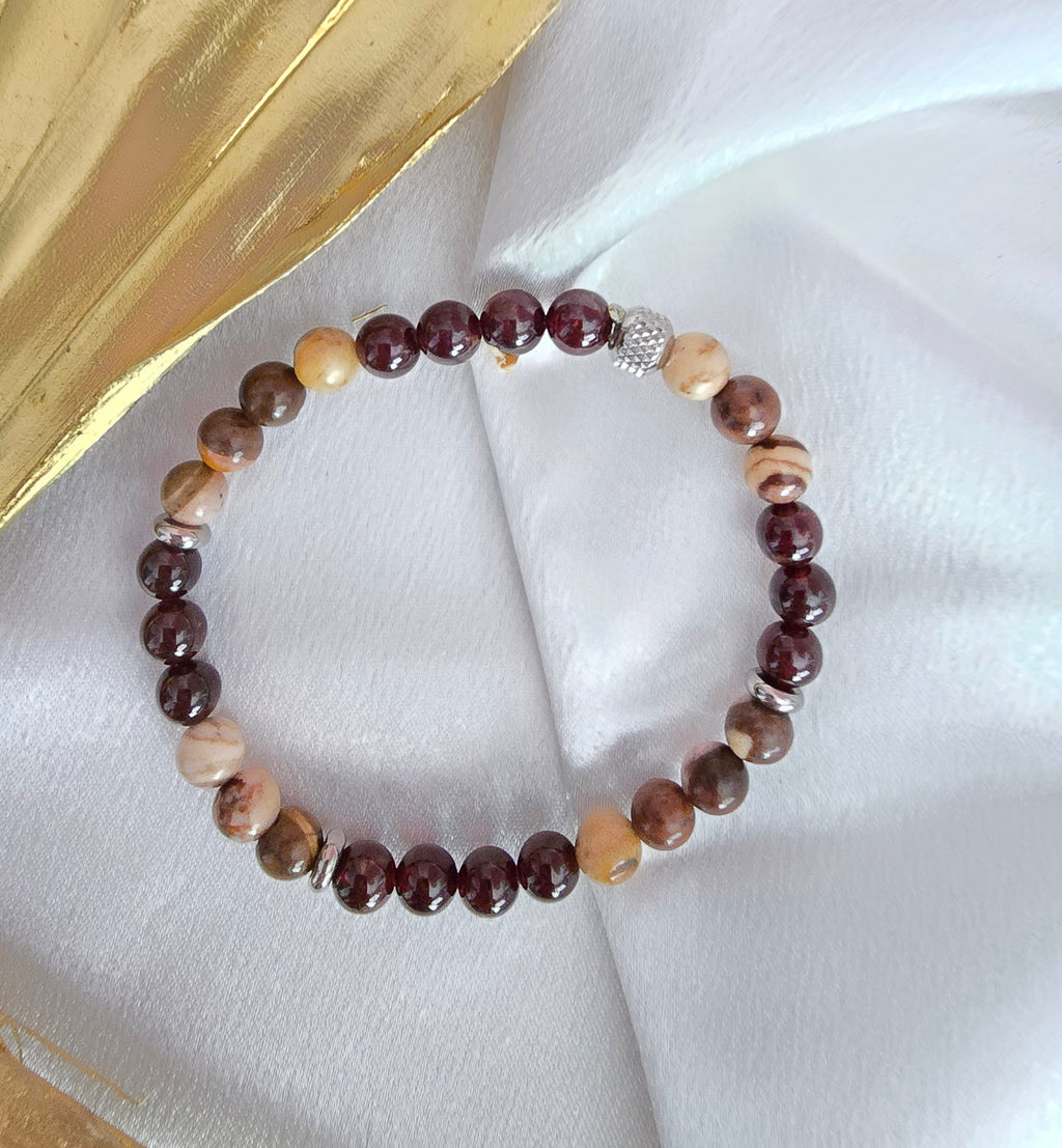 Pilier intérieur : Grenat et Jaspe brun