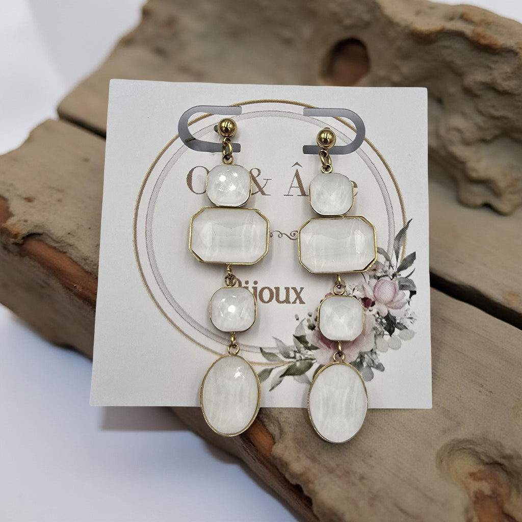 Boucles d'Oreilles Cassy - Élégance Or et Âme-Bijoux