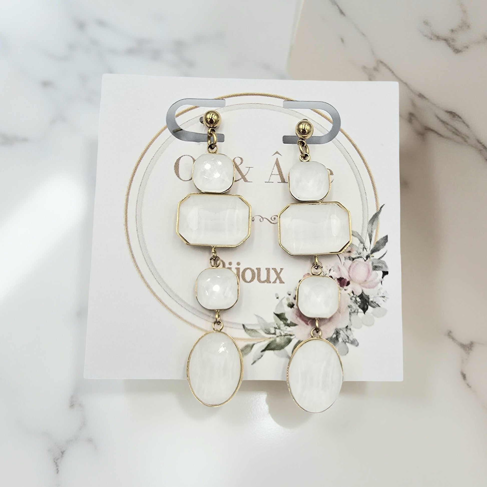 Boucles d'Oreilles Cassy - Élégance Or et Âme-Bijoux