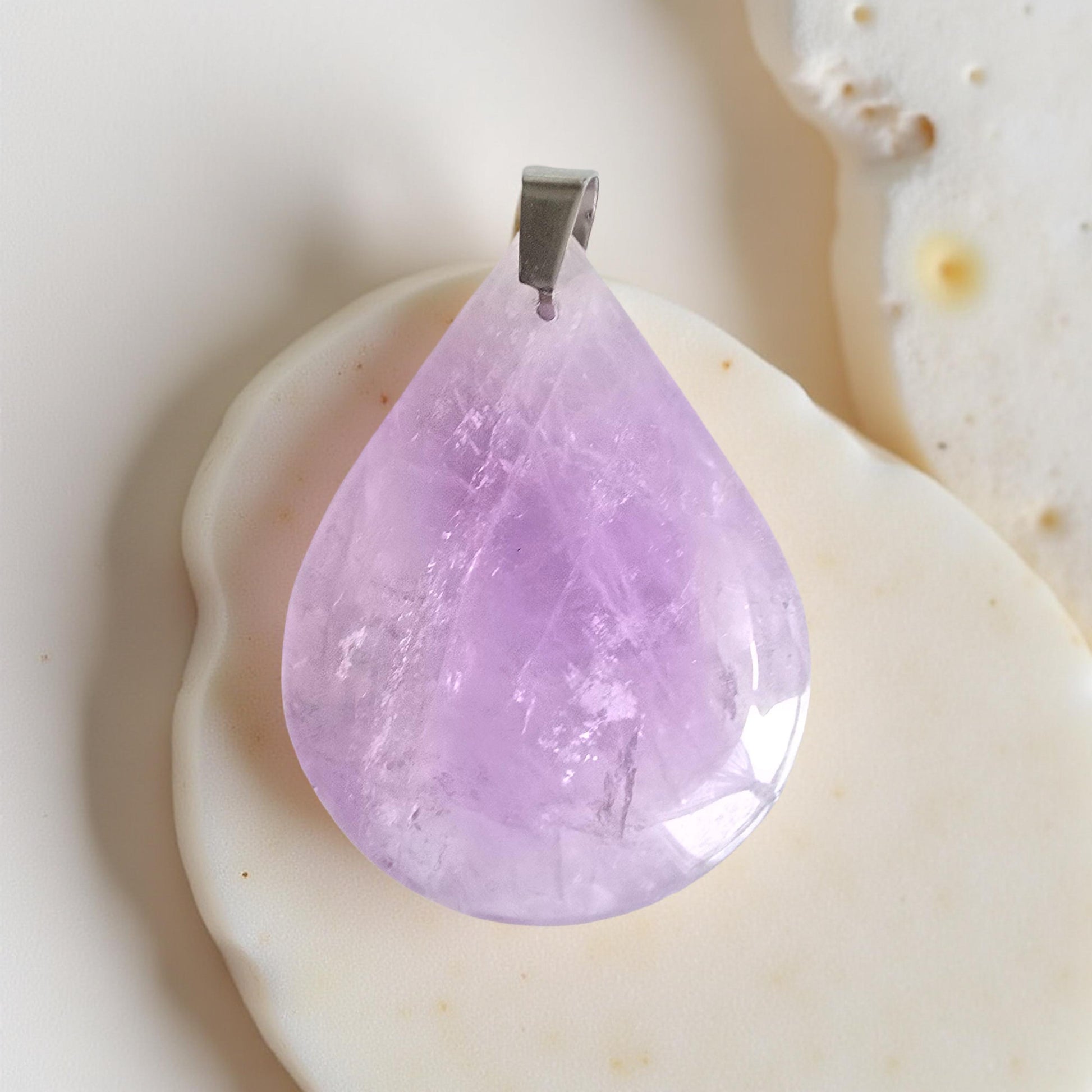 Pendentif Améthyste Qualité Extra - Forme Goutte ou Rectangulaire - Lithothérapie