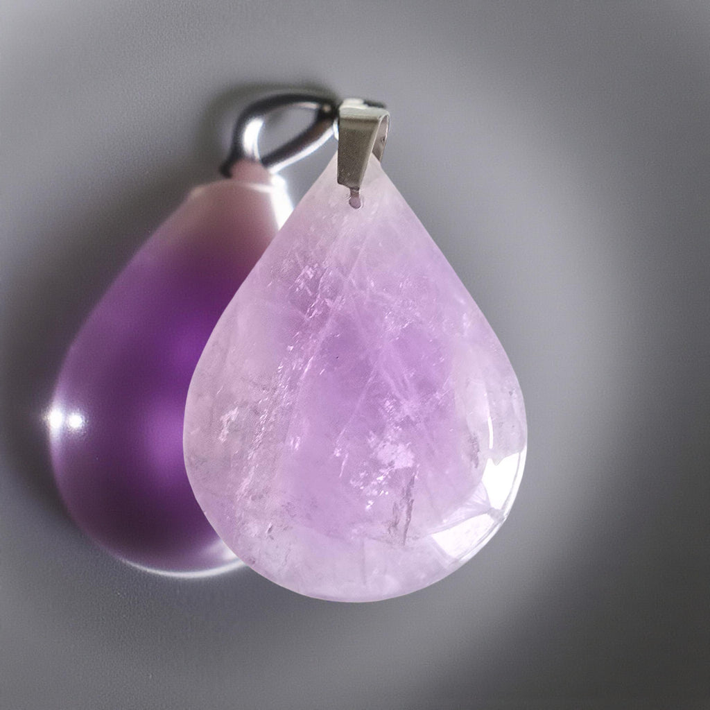 Pendentif Améthyste Qualité Extra - Forme Goutte ou Rectangulaire - Lithothérapie