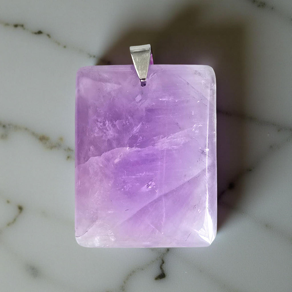 Pendentif Améthyste Qualité Extra - Forme Goutte ou Rectangulaire - Lithothérapie