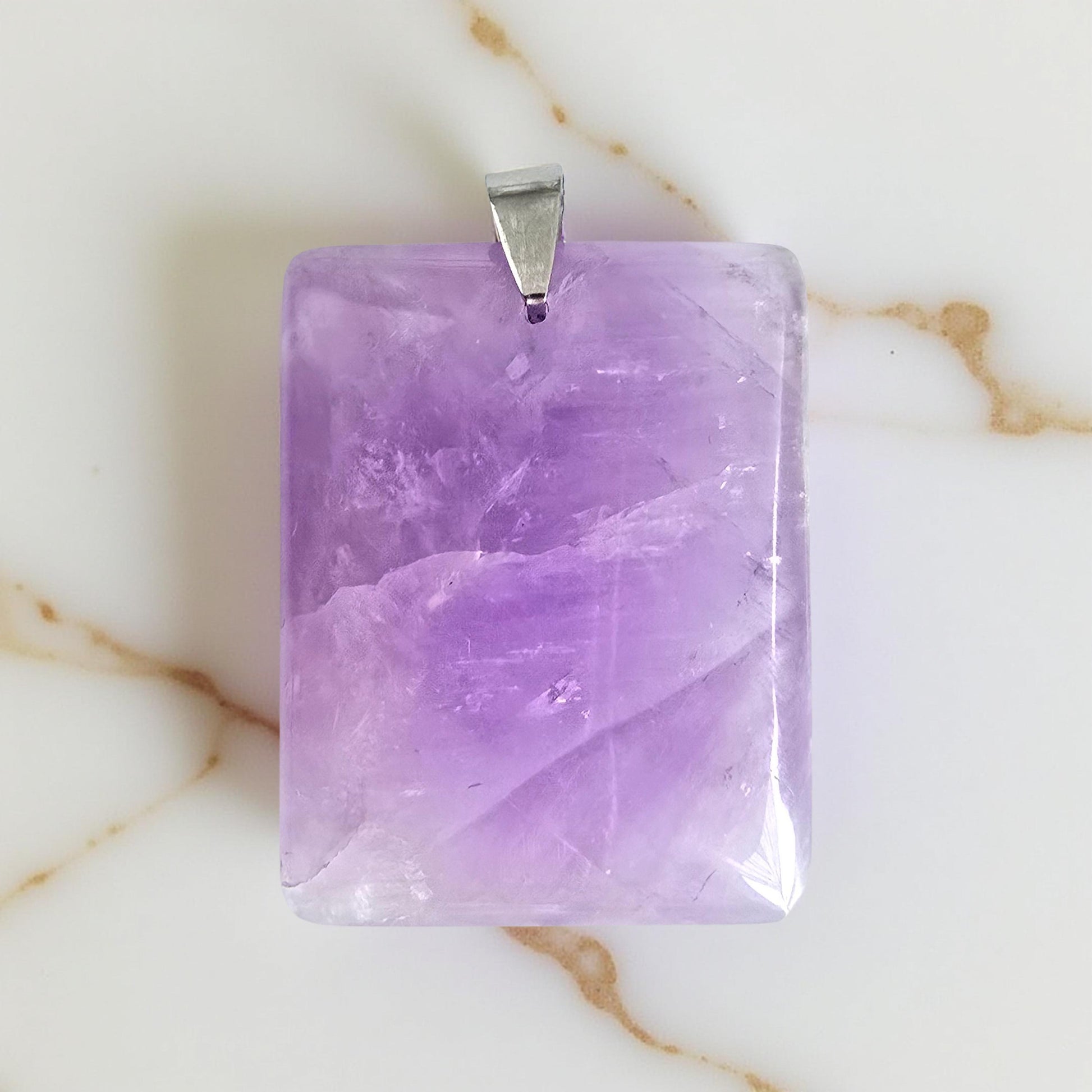 Pendentif Améthyste Qualité Extra - Forme Goutte ou Rectangulaire - Lithothérapie