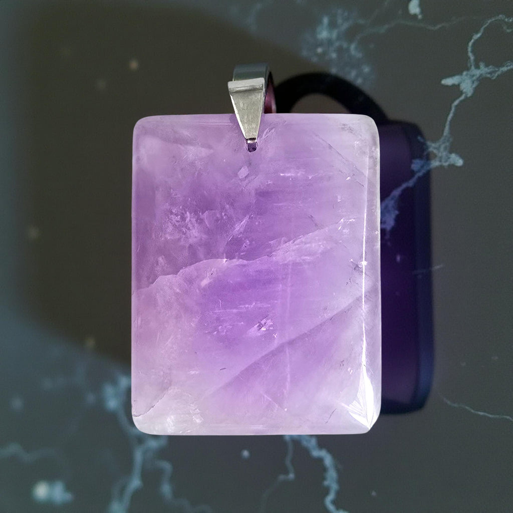 Pendentif Améthyste Qualité Extra - Forme Goutte ou Rectangulaire - Lithothérapie