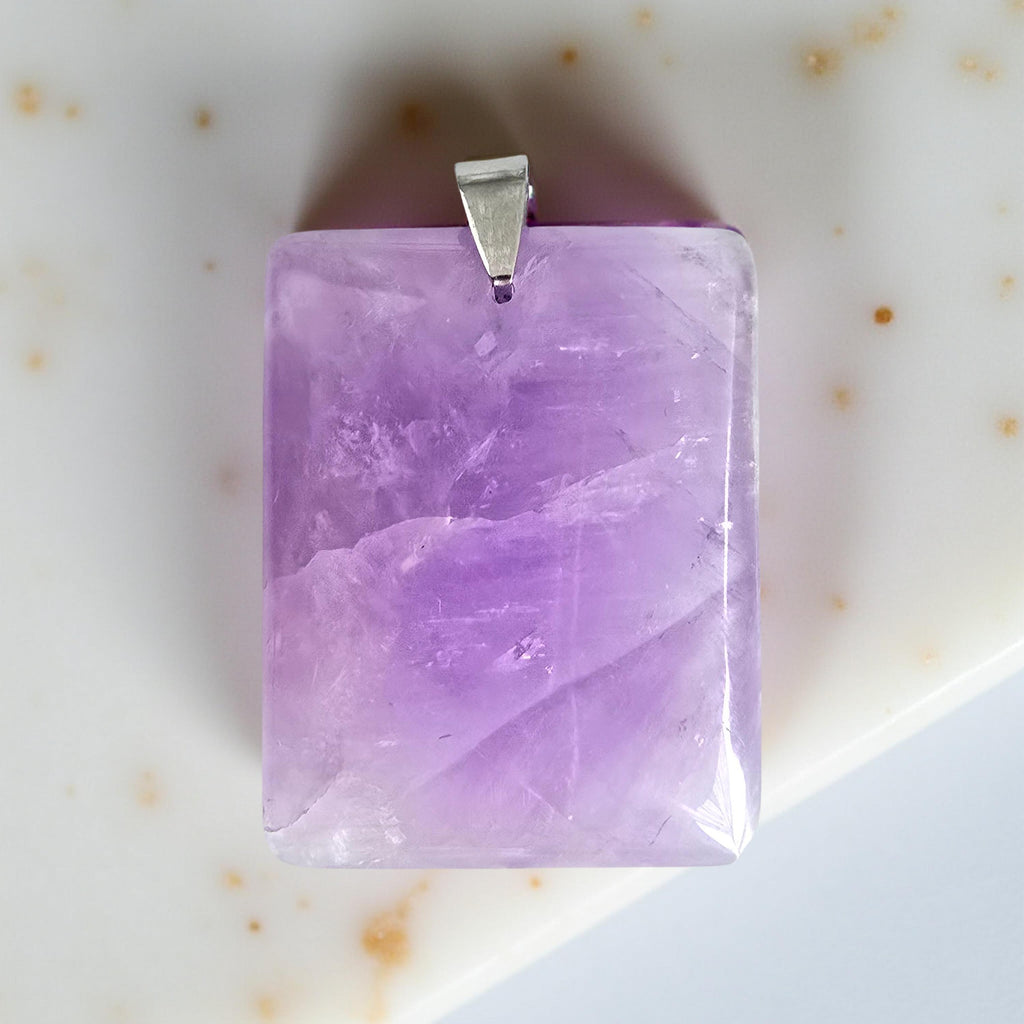 Pendentif Améthyste Qualité Extra - Forme Goutte ou Rectangulaire - Lithothérapie