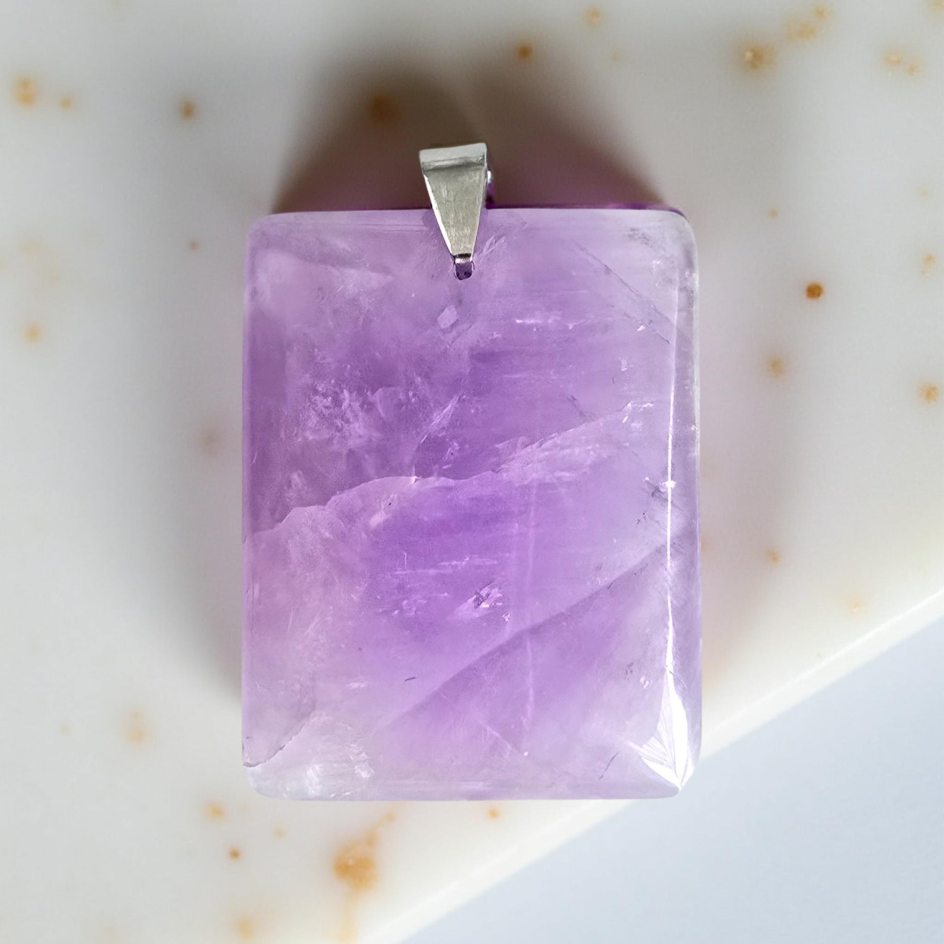 Pendentif Améthyste Qualité Extra - Forme Goutte ou Rectangulaire - Lithothérapie