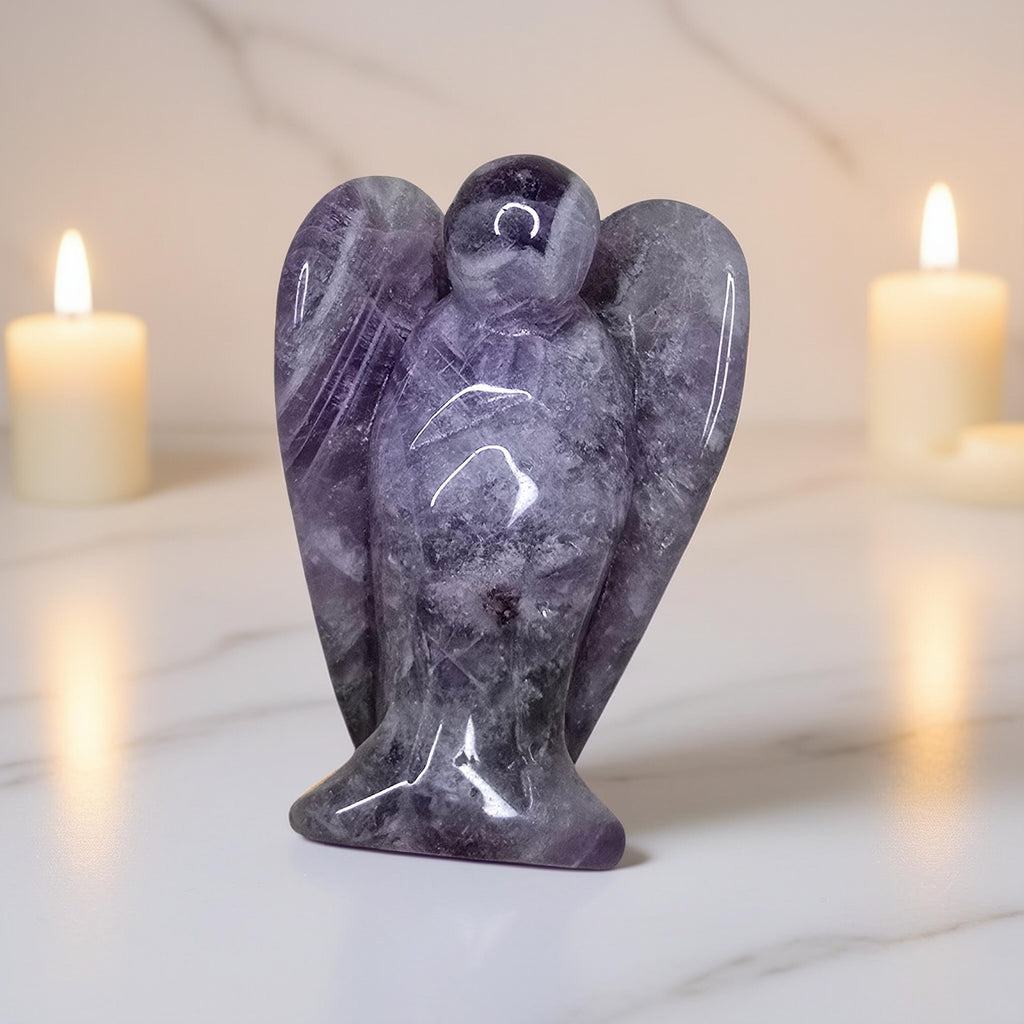 Statuette Ange 5cm en Améthyste - Protection & Spiritualité